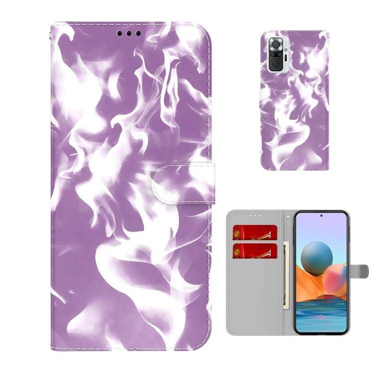 For Xiaomi Redmi Note 10 Pro / Note 10 Pro Max Cloud Fog Pattern Horizontal Flip Leather Case with Holder & Card Slot & Wallet
