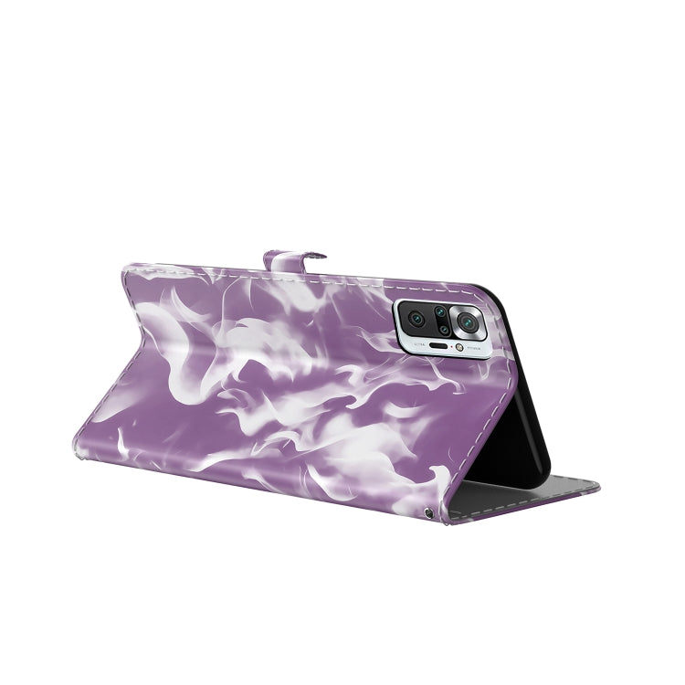 For Xiaomi Redmi Note 10 Pro / Note 10 Pro Max Cloud Fog Pattern Horizontal Flip Leather Case with Holder & Card Slot & Wallet