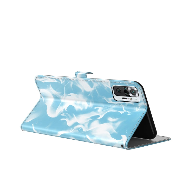 For Xiaomi Redmi Note 10 Pro / Note 10 Pro Max Cloud Fog Pattern Horizontal Flip Leather Case with Holder & Card Slot & Wallet
