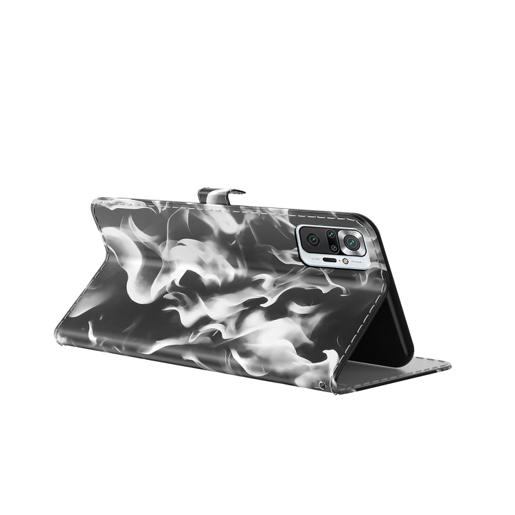 For Xiaomi Redmi Note 10 Pro / Note 10 Pro Max Cloud Fog Pattern Horizontal Flip Leather Case with Holder & Card Slot & Wallet