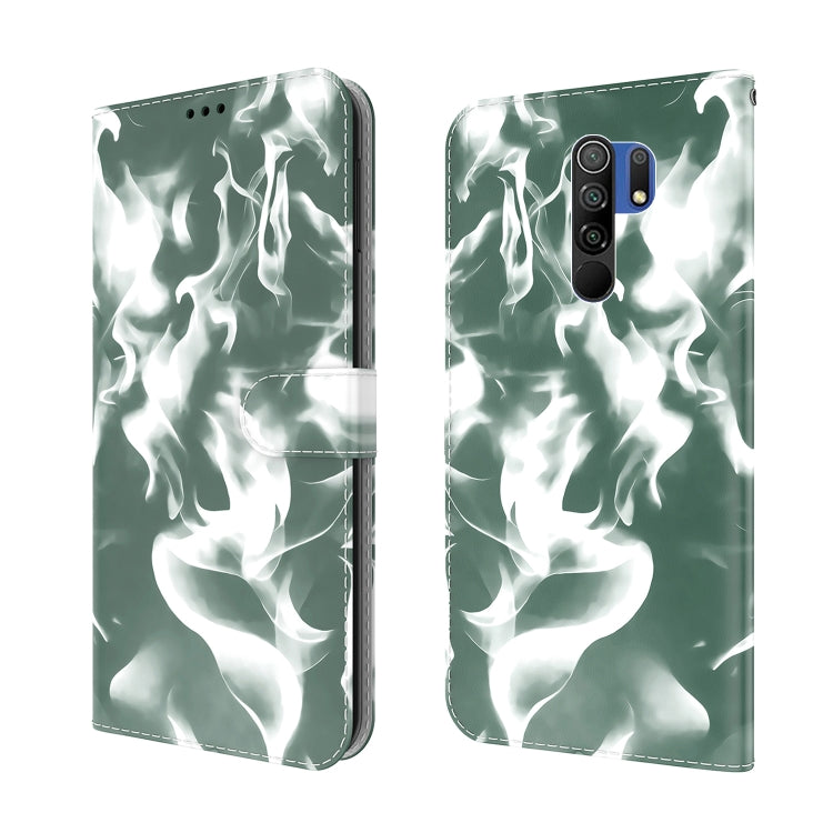 For  Xiaomi Redmi 9 / 9 Prime / Poco M2 Cloud Fog Pattern Horizontal Flip Leather Case with Holder & Card Slot & Wallet