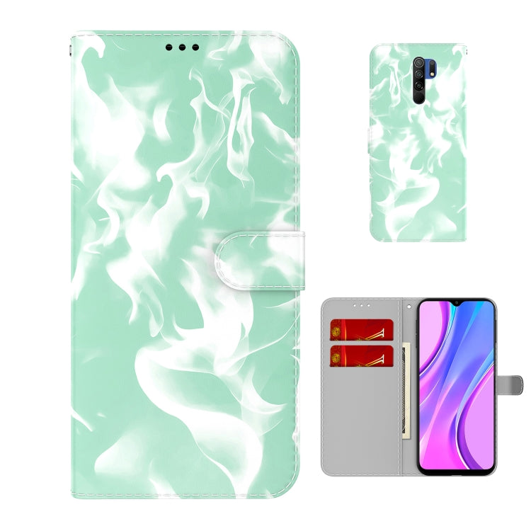 For  Xiaomi Redmi 9 / 9 Prime / Poco M2 Cloud Fog Pattern Horizontal Flip Leather Case with Holder & Card Slot & Wallet