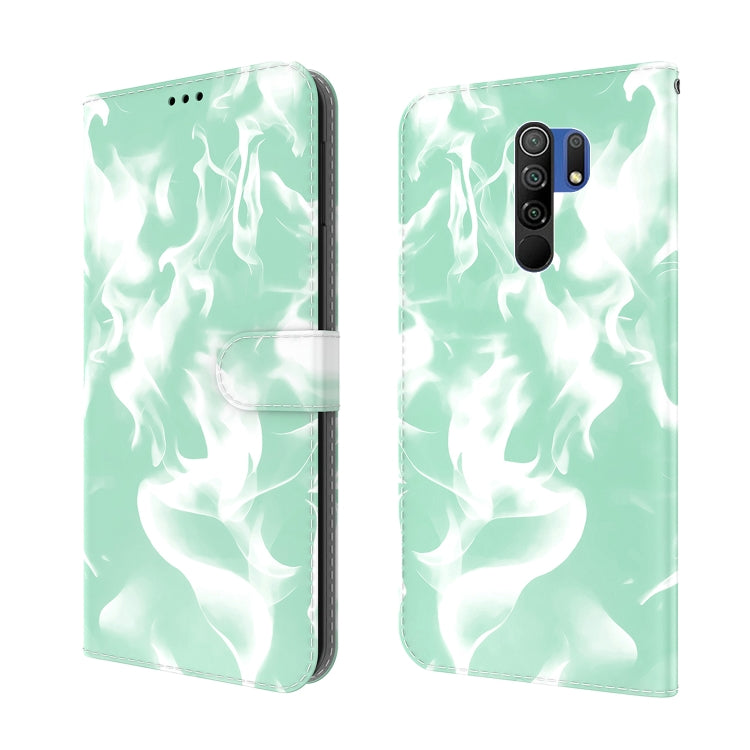 For  Xiaomi Redmi 9 / 9 Prime / Poco M2 Cloud Fog Pattern Horizontal Flip Leather Case with Holder & Card Slot & Wallet