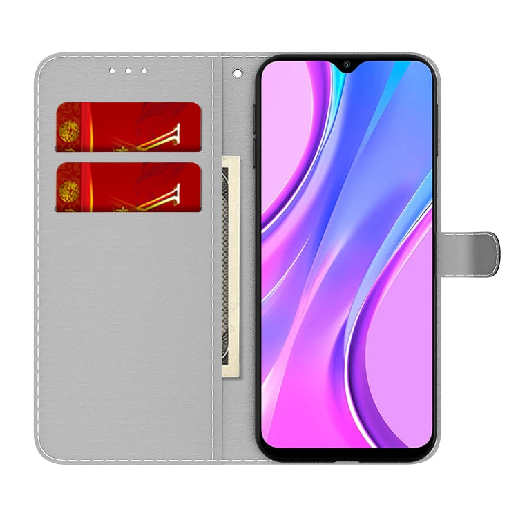 For  Xiaomi Redmi 9 / 9 Prime / Poco M2 Cloud Fog Pattern Horizontal Flip Leather Case with Holder & Card Slot & Wallet
