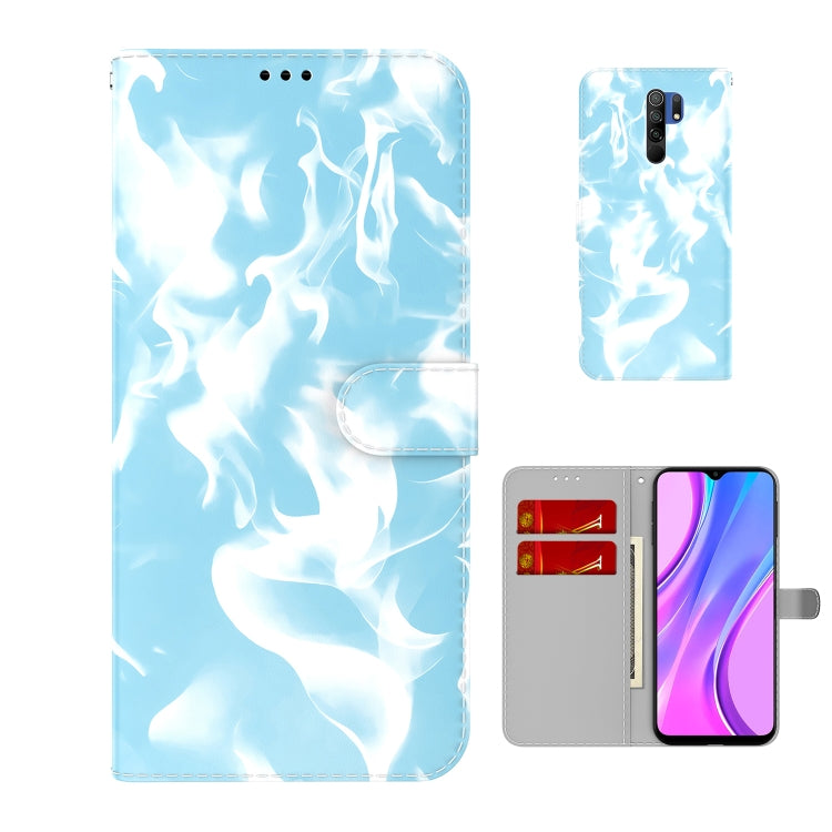 For  Xiaomi Redmi 9 / 9 Prime / Poco M2 Cloud Fog Pattern Horizontal Flip Leather Case with Holder & Card Slot & Wallet