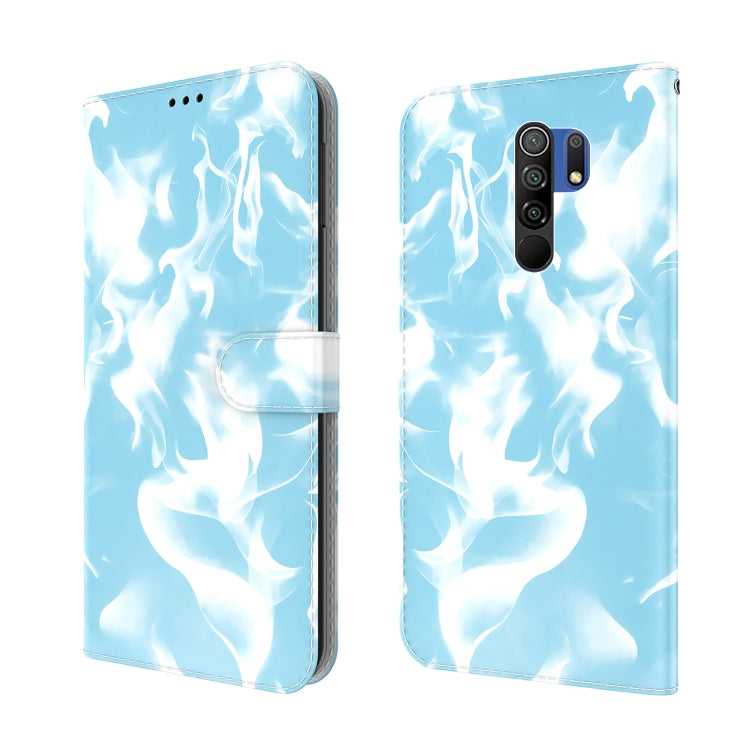 For  Xiaomi Redmi 9 / 9 Prime / Poco M2 Cloud Fog Pattern Horizontal Flip Leather Case with Holder & Card Slot & Wallet