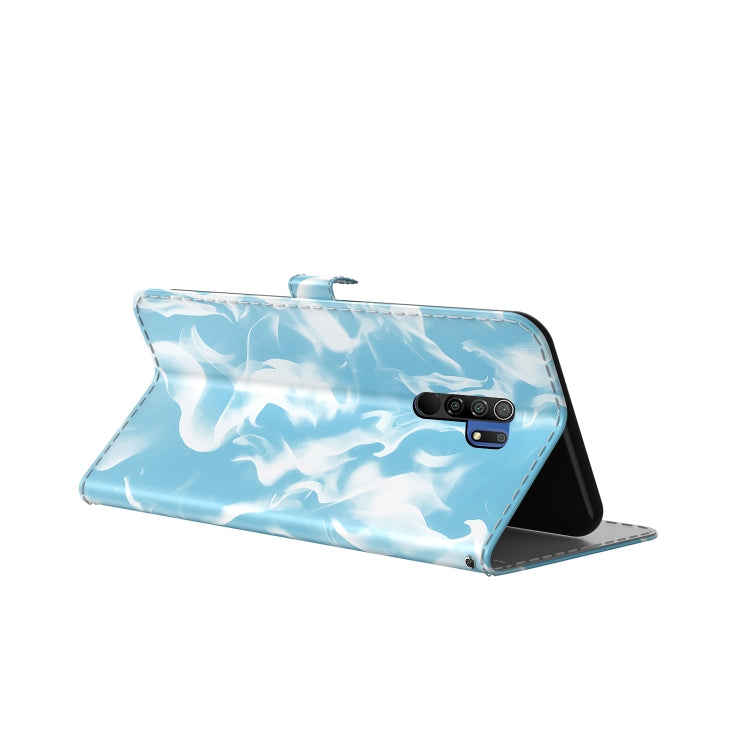 For  Xiaomi Redmi 9 / 9 Prime / Poco M2 Cloud Fog Pattern Horizontal Flip Leather Case with Holder & Card Slot & Wallet