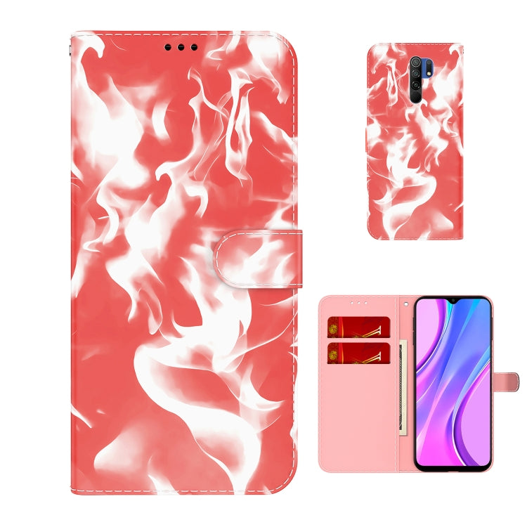 For  Xiaomi Redmi 9 / 9 Prime / Poco M2 Cloud Fog Pattern Horizontal Flip Leather Case with Holder & Card Slot & Wallet