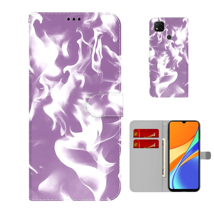 For Xiaomi Redmi 9C Cloud Fog Pattern Horizontal Flip Leather Case with Holder & Card Slot & Wallet