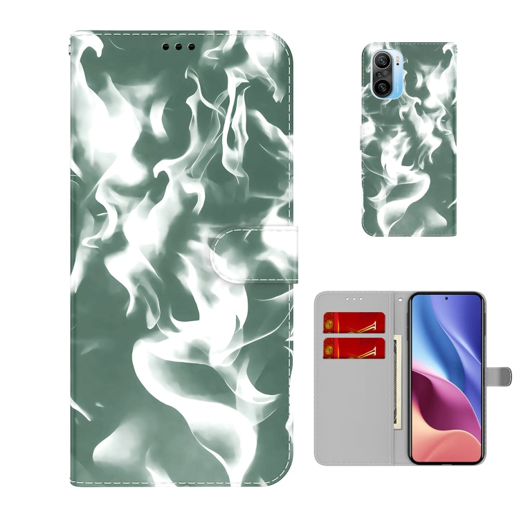 For  Xiaomi Redmi K40 / K40 Pro / Poco F3 Cloud Fog Pattern Horizontal Flip Leather Case with Holder & Card Slot & Wallet