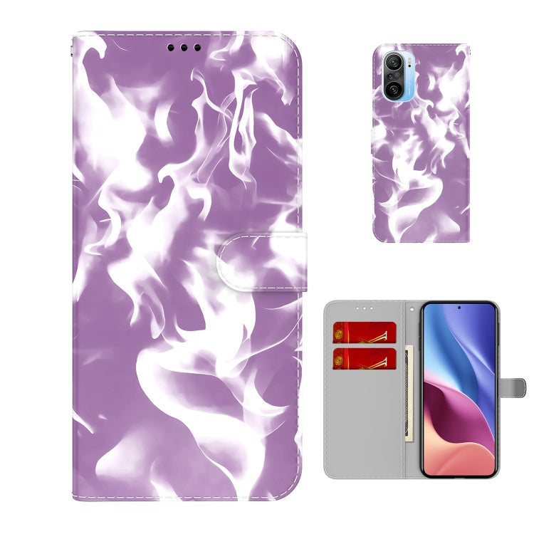 For  Xiaomi Redmi K40 / K40 Pro / Poco F3 Cloud Fog Pattern Horizontal Flip Leather Case with Holder & Card Slot & Wallet