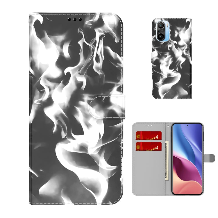 For  Xiaomi Redmi K40 / K40 Pro / Poco F3 Cloud Fog Pattern Horizontal Flip Leather Case with Holder & Card Slot & Wallet