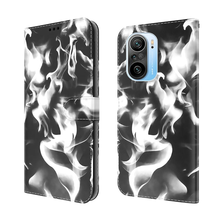 For  Xiaomi Redmi K40 / K40 Pro / Poco F3 Cloud Fog Pattern Horizontal Flip Leather Case with Holder & Card Slot & Wallet