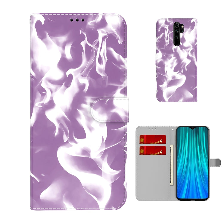 For Xiaomi Redmi Note 8 Pro Cloud Fog Pattern Horizontal Flip Leather Case with Holder & Card Slot & Wallet