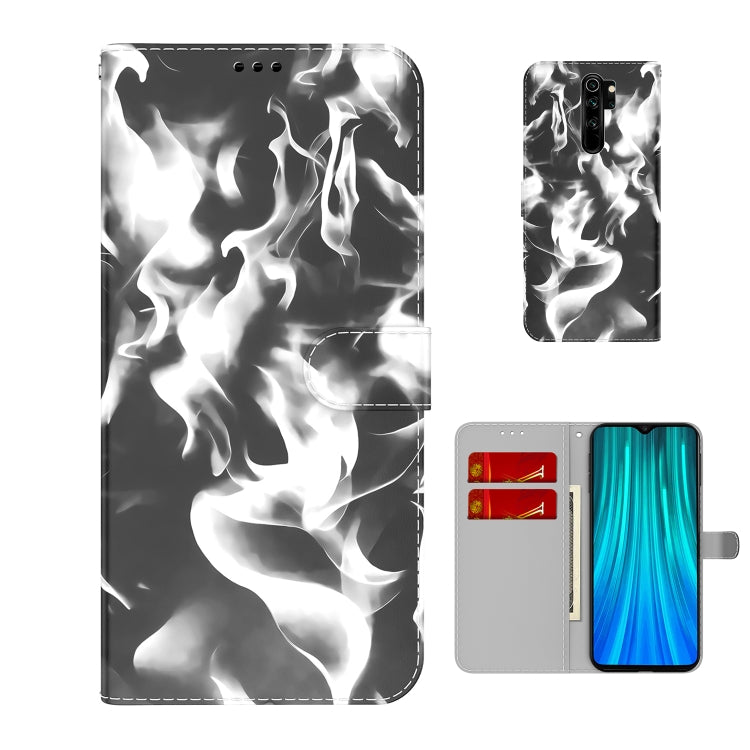 For Xiaomi Redmi Note 8 Pro Cloud Fog Pattern Horizontal Flip Leather Case with Holder & Card Slot & Wallet