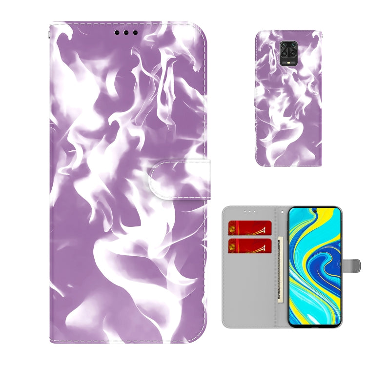 For Xiaomi Redmi Note 9 Pro/Note 9S/Note 9 Pro Max Cloud Fog Pattern Horizontal Flip Leather Case with Holder & Card Slot & Wallet