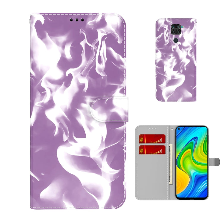 For  Xiaomi Redmi Note 9 / 10X 4G Cloud Fog Pattern Horizontal Flip Leather Case with Holder & Card Slot & Wallet