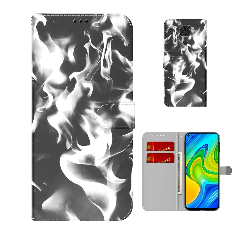 For  Xiaomi Redmi Note 9 / 10X 4G Cloud Fog Pattern Horizontal Flip Leather Case with Holder & Card Slot & Wallet
