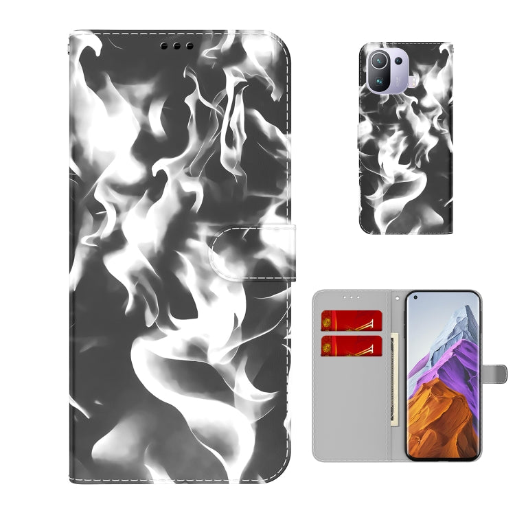 For Xiaomi Mi 11 Pro Cloud Fog Pattern Horizontal Flip Leather Case with Holder & Card Slot & Wallet
