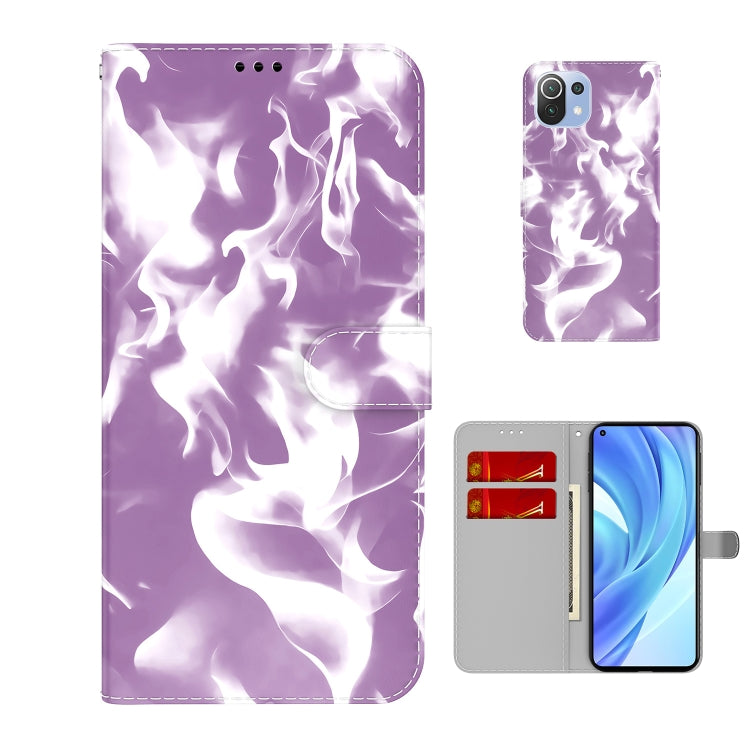 For Xiaomi Mi 11 Lite Cloud Fog Pattern Horizontal Flip Leather Case with Holder & Card Slot & Wallet