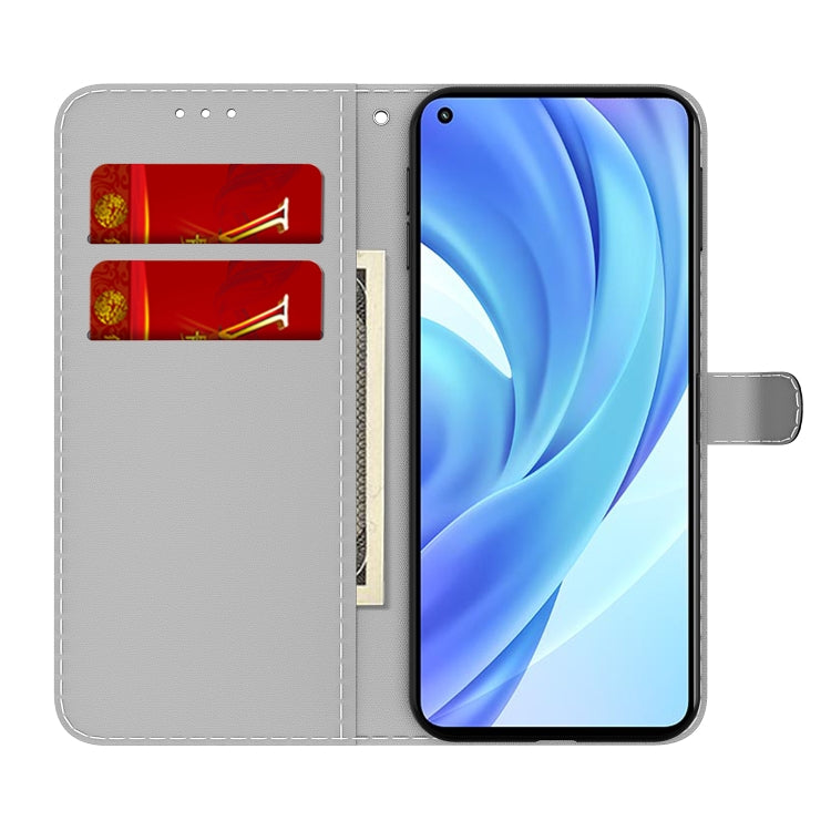 For Xiaomi Mi 11 Lite Cloud Fog Pattern Horizontal Flip Leather Case with Holder & Card Slot & Wallet