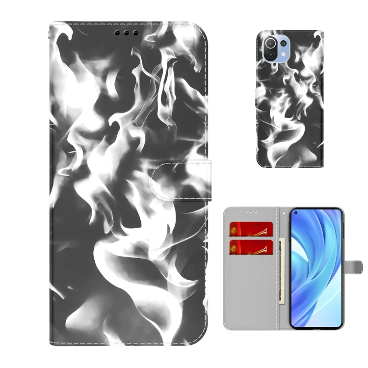 For Xiaomi Mi 11 Lite Cloud Fog Pattern Horizontal Flip Leather Case with Holder & Card Slot & Wallet