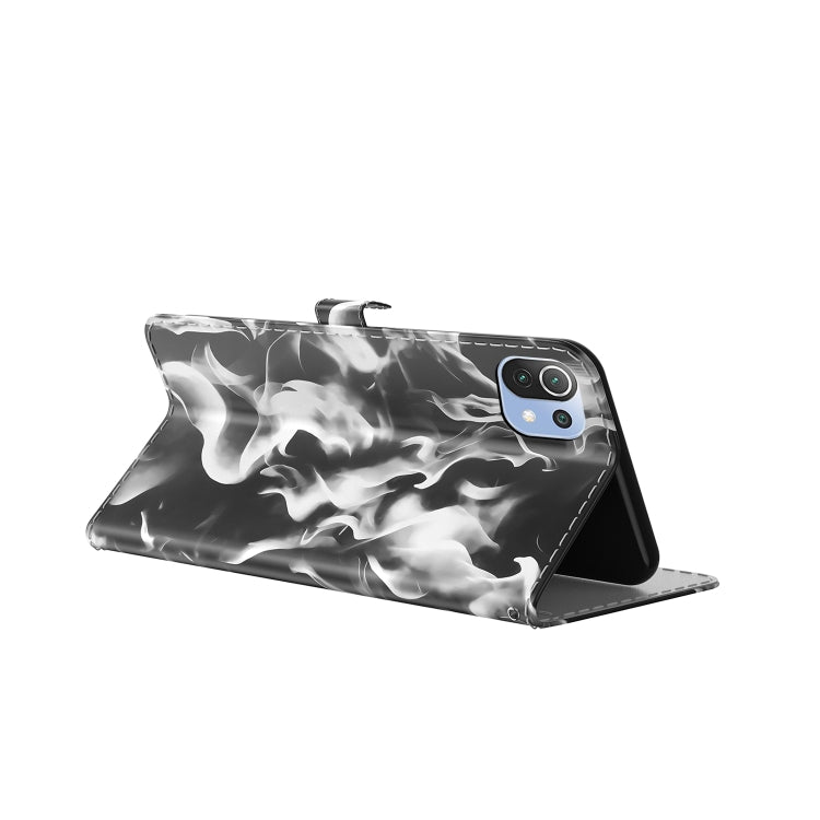 For Xiaomi Mi 11 Lite Cloud Fog Pattern Horizontal Flip Leather Case with Holder & Card Slot & Wallet