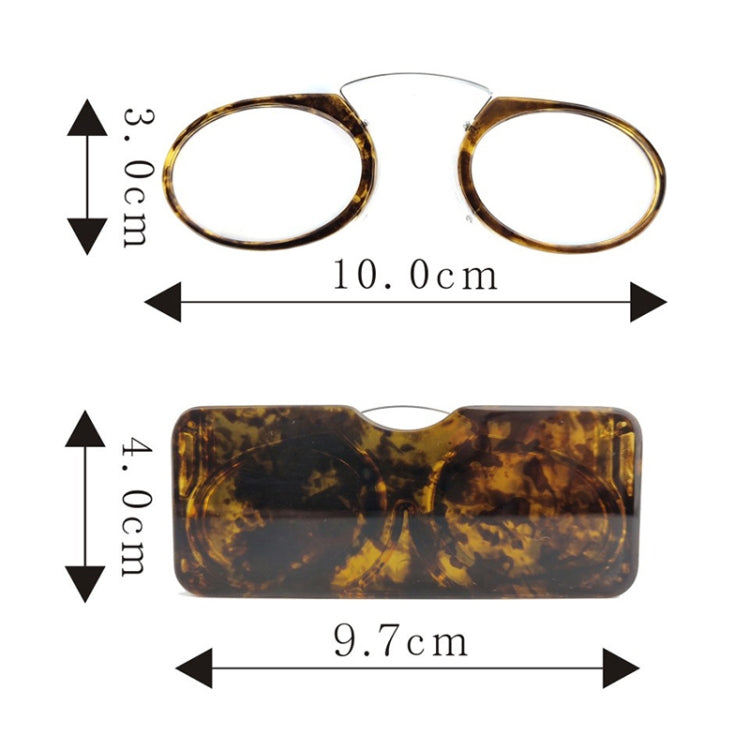 Mini Clip Nose Style Presbyopic Glasses without Temples, Positive Diopters:+2.00