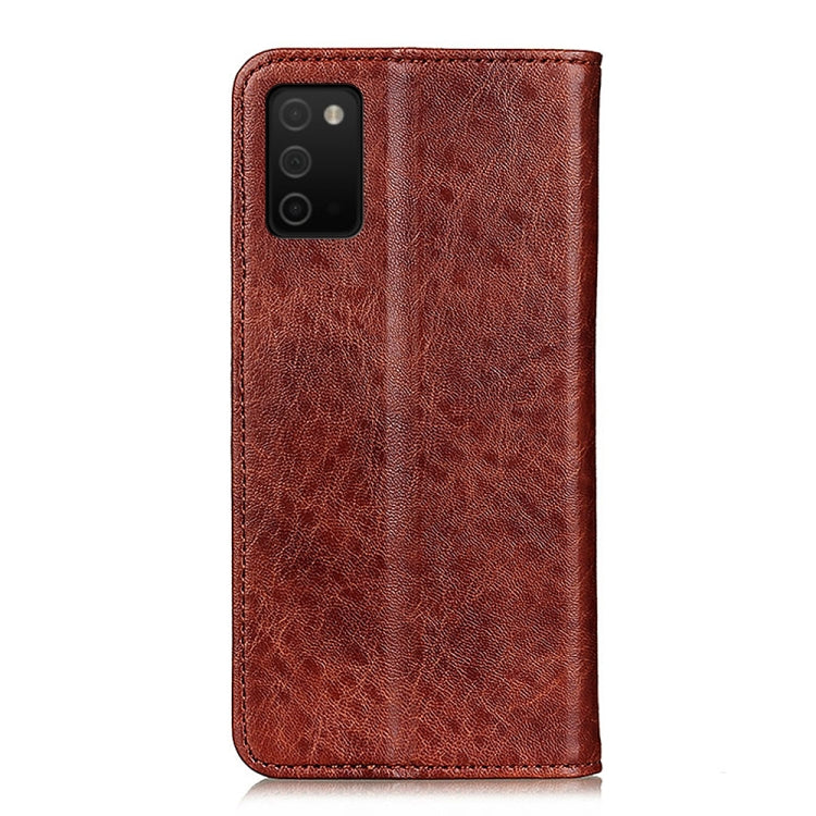For Samsung Galaxy A03s 166mm Version Magnetic Crazy Horse Texture Horizontal Flip Leather Case with Holder & Card Slots & Wallet