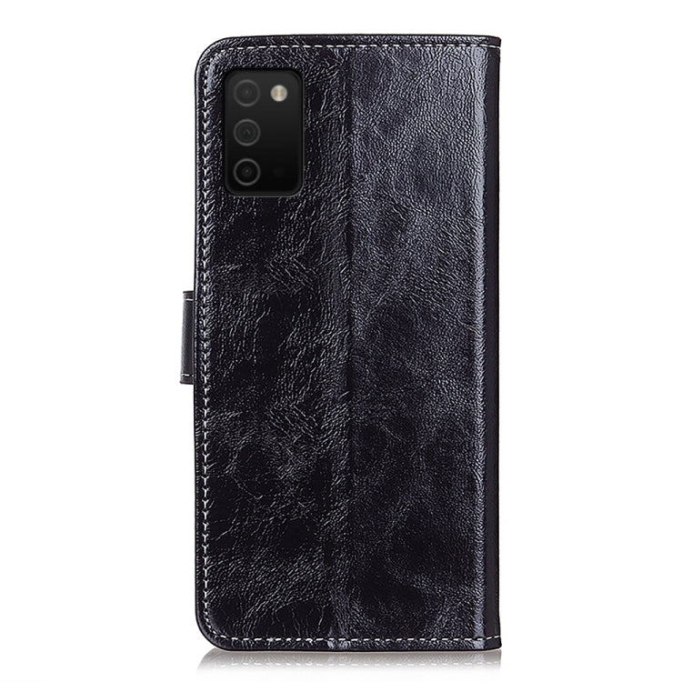 For Samsung Galaxy A03s 166mm Version Retro Crazy Horse Texture Horizontal Flip Leather Case with Holder & Card Slots & Photo Frame & Wallet