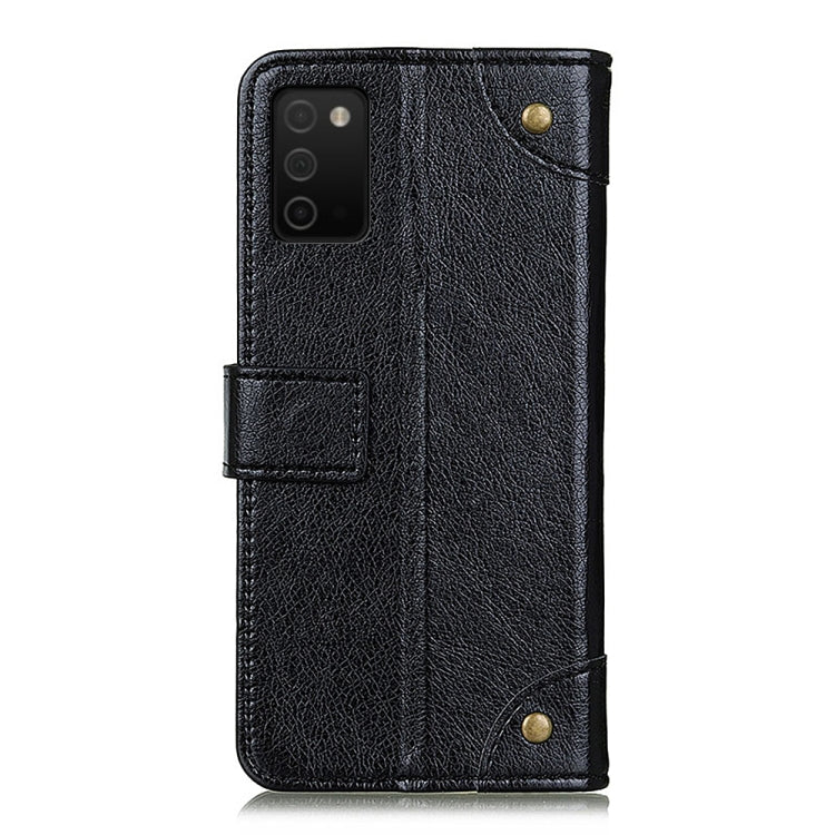 For Samsung Galaxy A03s 166mm Version Copper Buckle Nappa Texture Horizontal Flip Leather Case with Holder & Card Slots & Wallet