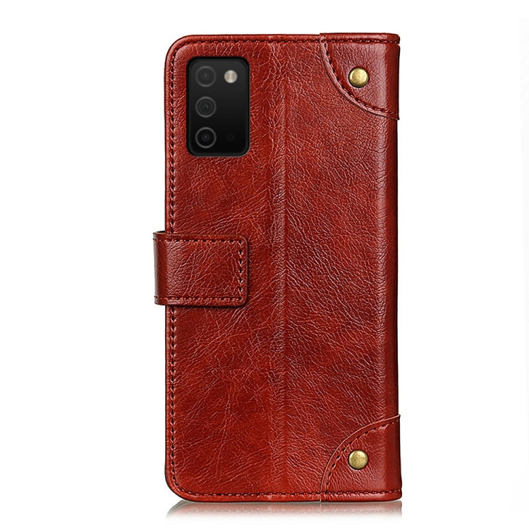 For Samsung Galaxy A03s 166mm Version Copper Buckle Nappa Texture Horizontal Flip Leather Case with Holder & Card Slots & Wallet