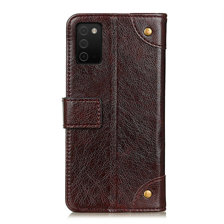 For Samsung Galaxy A03s 166mm Version Copper Buckle Nappa Texture Horizontal Flip Leather Case with Holder & Card Slots & Wallet
