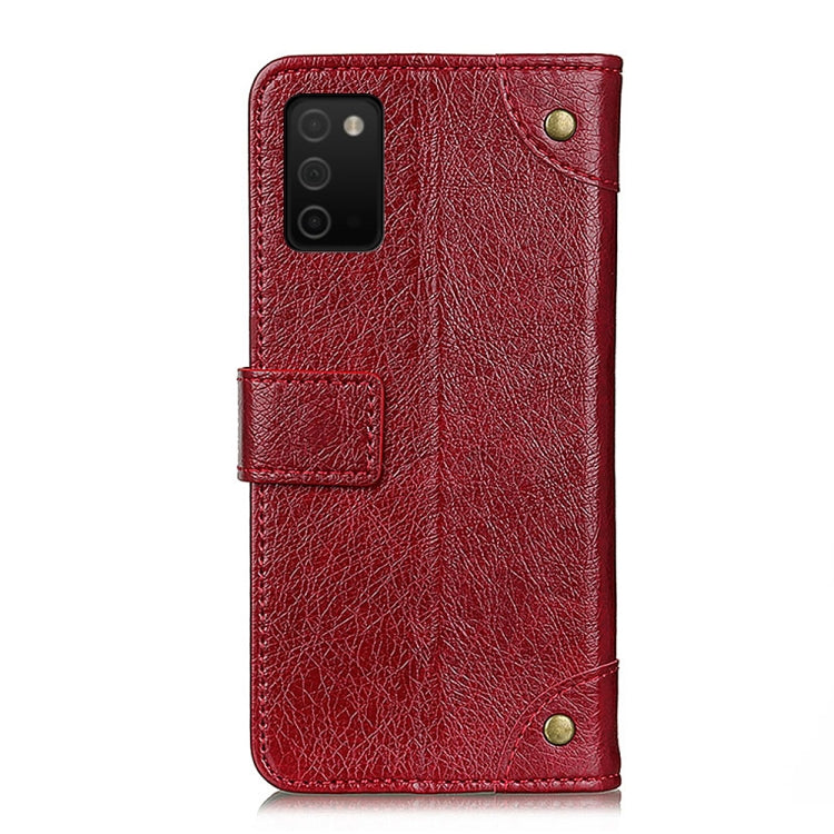 For Samsung Galaxy A03s 166mm Version Copper Buckle Nappa Texture Horizontal Flip Leather Case with Holder & Card Slots & Wallet