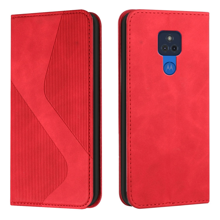For Motorola Moto G Play 2021 Skin Feel Magnetic S-type Solid Color Horizontal Flip Leather Case with Holder & Card Slot & Wallet