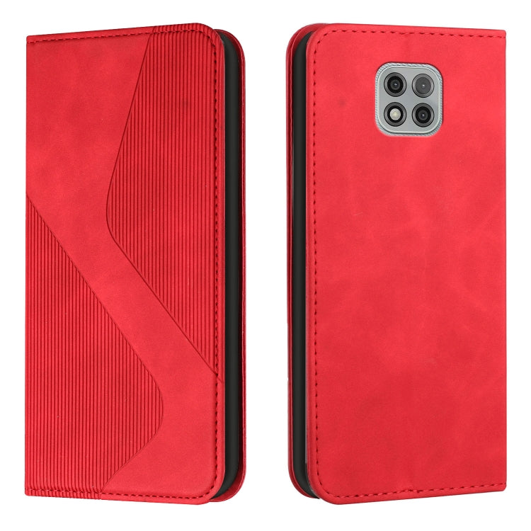 For Motorola Moto G Power 2021 Skin Feel Magnetic S-type Solid Color Horizontal Flip Leather Case with Holder & Card Slot & Wallet