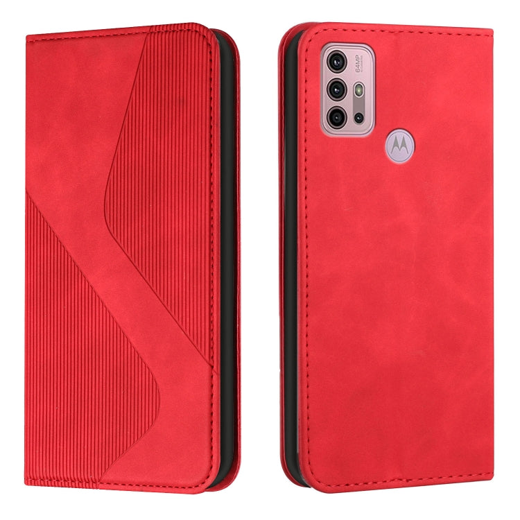 For Motorola Moto G10 Power Skin Feel Magnetic S-type Solid Color Horizontal Flip Leather Case with Holder & Card Slot & Wallet