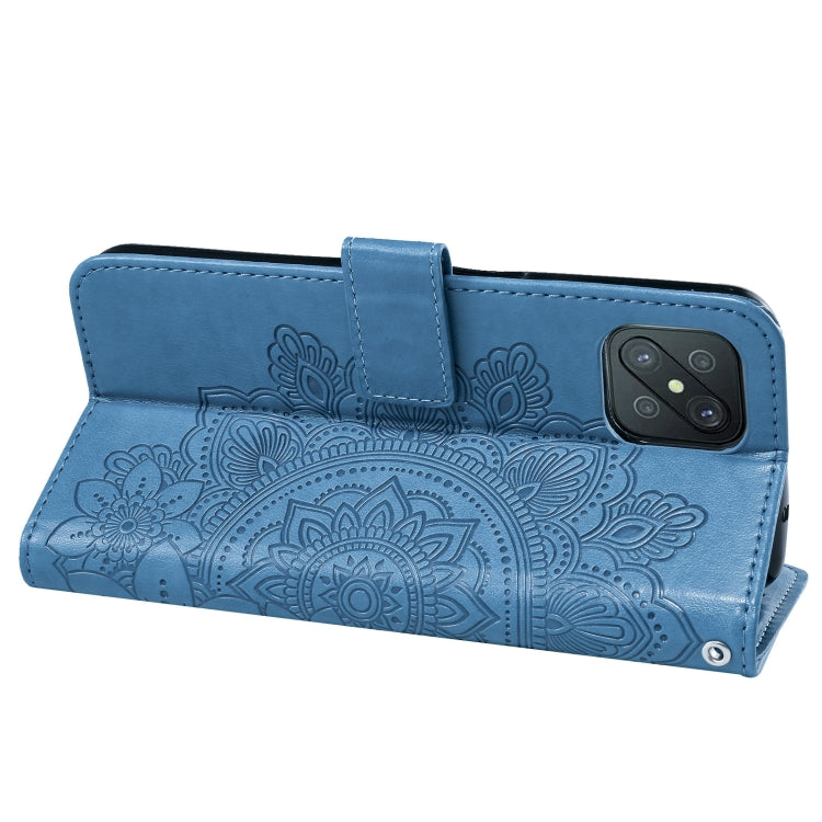 For OPPO A92s / Reno4 Z / A72 5G / A73 5G / A53 5G 7-petal Flowers Embossing Pattern Horizontal Flip PU Leather Case with Holder & Card Slots & Wallet & Photo Frame