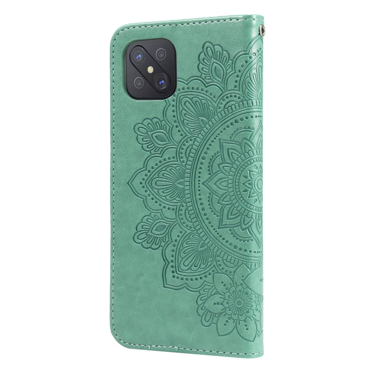 For OPPO A92s / Reno4 Z / A72 5G / A73 5G / A53 5G 7-petal Flowers Embossing Pattern Horizontal Flip PU Leather Case with Holder & Card Slots & Wallet & Photo Frame