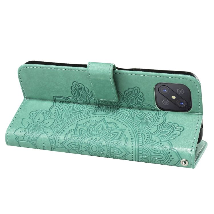 For OPPO A92s / Reno4 Z / A72 5G / A73 5G / A53 5G 7-petal Flowers Embossing Pattern Horizontal Flip PU Leather Case with Holder & Card Slots & Wallet & Photo Frame