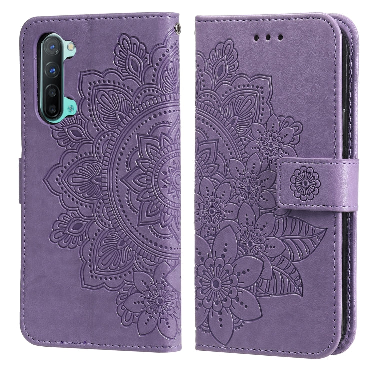 For OPPO Reno3 5G / Find X2 Lite / K7 7-petal Flowers Embossing Pattern Horizontal Flip PU Leather Case with Holder & Card Slots & Wallet & Photo Frame