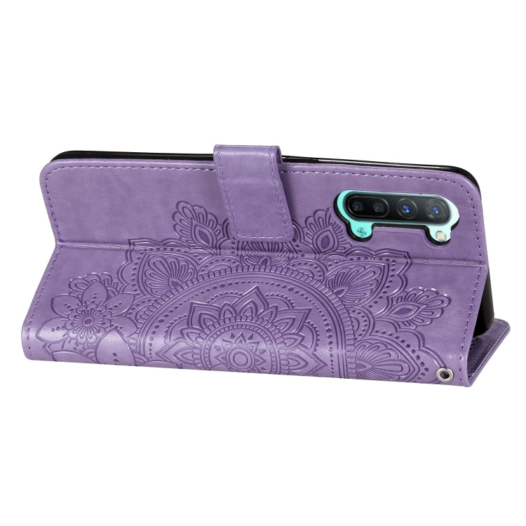 For OPPO Reno3 5G / Find X2 Lite / K7 7-petal Flowers Embossing Pattern Horizontal Flip PU Leather Case with Holder & Card Slots & Wallet & Photo Frame