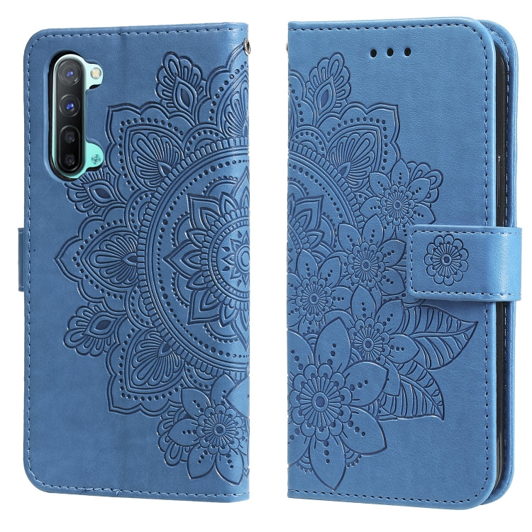 For OPPO Reno3 5G / Find X2 Lite / K7 7-petal Flowers Embossing Pattern Horizontal Flip PU Leather Case with Holder & Card Slots & Wallet & Photo Frame
