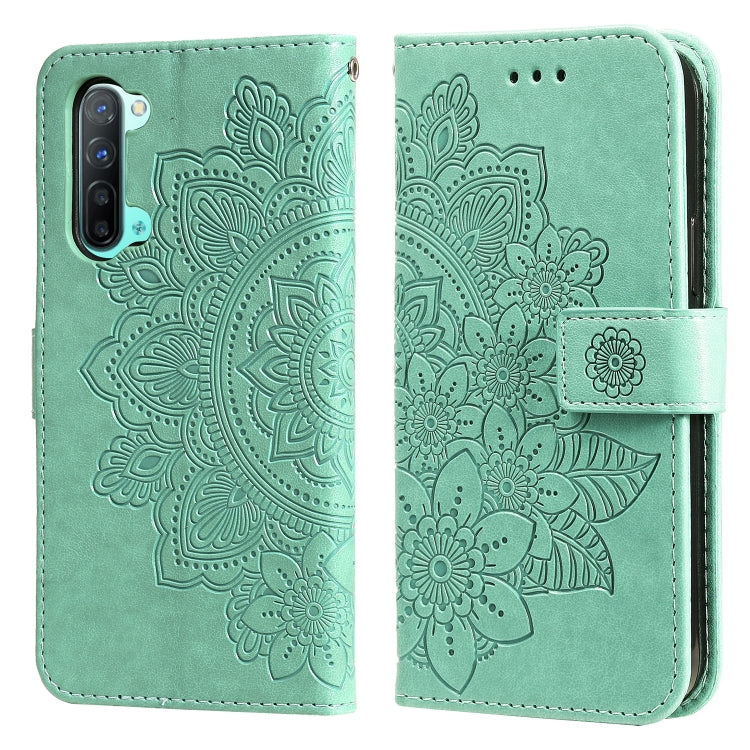 For OPPO Reno3 5G / Find X2 Lite / K7 7-petal Flowers Embossing Pattern Horizontal Flip PU Leather Case with Holder & Card Slots & Wallet & Photo Frame