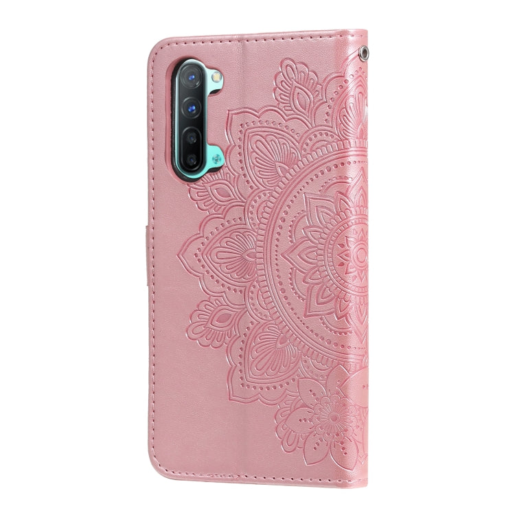 For OPPO Reno3 5G / Find X2 Lite / K7 7-petal Flowers Embossing Pattern Horizontal Flip PU Leather Case with Holder & Card Slots & Wallet & Photo Frame