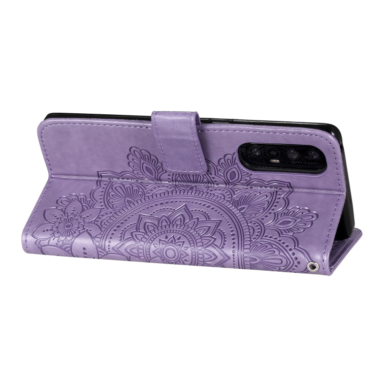 For OPPO Reno3 Pro 5G / Find X2 Neo 7-petal Flowers Embossing Pattern Horizontal Flip PU Leather Case with Holder & Card Slots & Wallet & Photo Frame