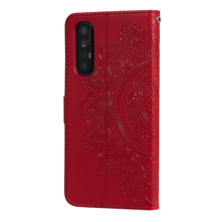 For OPPO Reno3 Pro 5G / Find X2 Neo 7-petal Flowers Embossing Pattern Horizontal Flip PU Leather Case with Holder & Card Slots & Wallet & Photo Frame