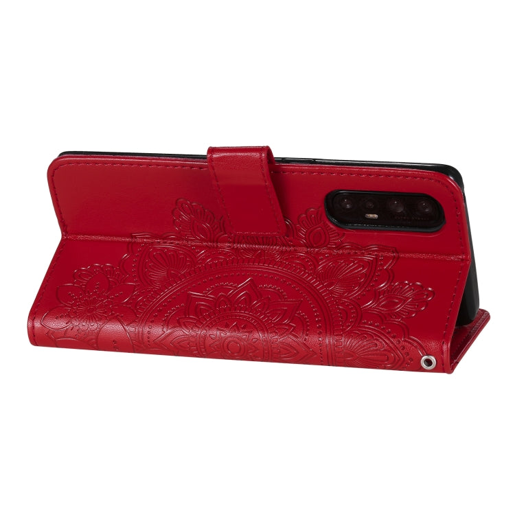 For OPPO Reno3 Pro 5G / Find X2 Neo 7-petal Flowers Embossing Pattern Horizontal Flip PU Leather Case with Holder & Card Slots & Wallet & Photo Frame