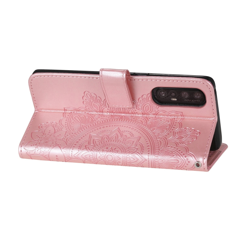 For OPPO Reno3 Pro 5G / Find X2 Neo 7-petal Flowers Embossing Pattern Horizontal Flip PU Leather Case with Holder & Card Slots & Wallet & Photo Frame