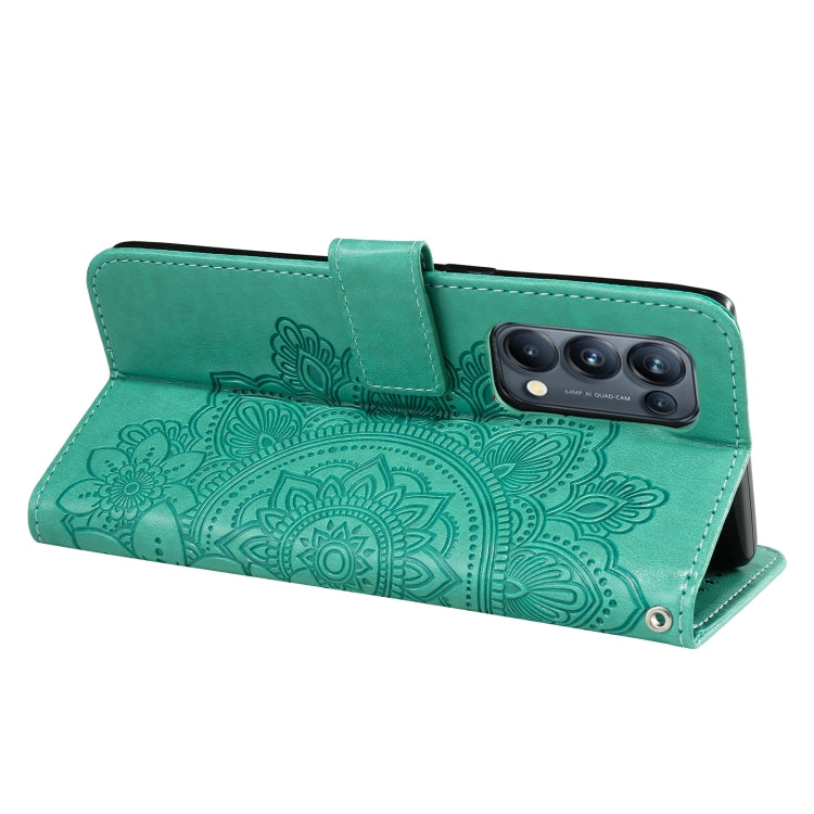 For OPPO Reno5 Pro+ / Find X3 Neo 7-petal Flowers Embossing Pattern Horizontal Flip PU Leather Case with Holder & Card Slots & Wallet & Photo Frame